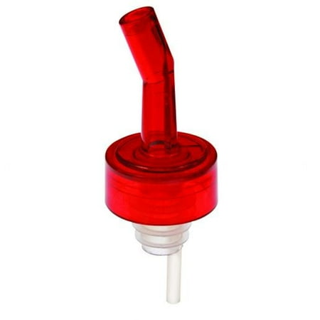 2 Pcs Bar Maid CR-206SC Red Plastic Free-Flow Whiskeygate Screened Pourer Dozen