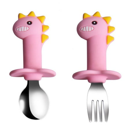 Egebert Fork and Spoon Carnoon Set Baby Stainless Children Safe Utensil Set No BPA Spoons Flatware For Kids and Toddler - short Pink
Egebert Fork and Spoon Carnoon Set Baby Stainless Children Safe Utensil Set No BPA Spoons Flatware For Kids and Toddler - short Pink