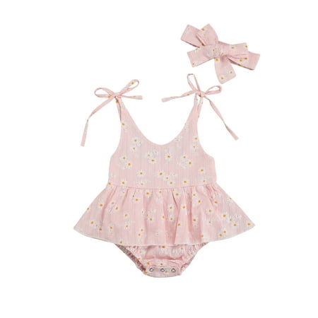 Baby Girls Daisy Playsuits Bodysuit+Headband Print Halter Romper Floral Jumpsuit Infant Summer Clothes
Baby Girls Daisy Playsuits Bodysuit+Headband Print Halter Romper Floral Jumpsuit Infant Summer Clothes