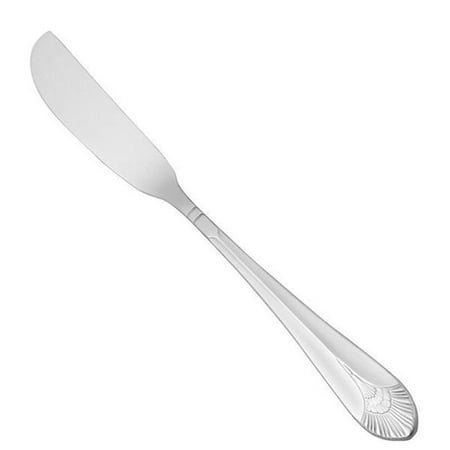 New York Stainless Steel Extra Heavy Weight Flat Handle Butter Spreader Silver