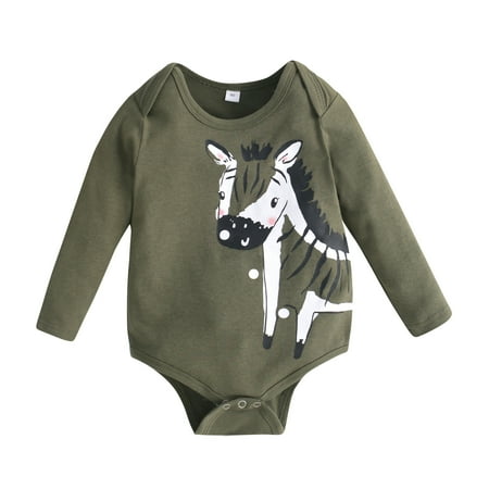Newborn Baby Boy Clothes Infant Boy Outfits Long Sleeve Romper One Piece Jumpsuit Zebra Print Clothing Green 3-6 Months
Newborn Baby Boy Clothes Infant Boy Outfits Long Sleeve Romper One Piece Jumpsuit Zebra Print Clothing Green 3-6 Months