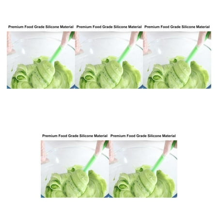 5pcs Silicone Spatula Mini Translucent Heat-Resistant Scraper Baking Utensil Dishwasher Safe Yellow