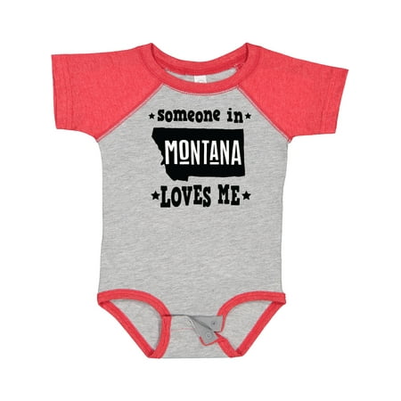Inktastic Montana Someone Loves Me Gift Baby Boy or Baby Girl Bodysuit