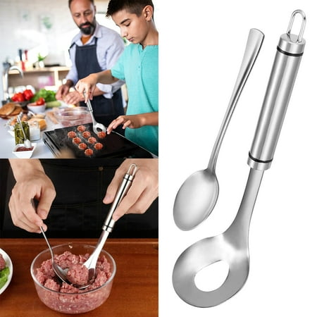 Meatball Maker Spoon Meat Baller with Elliptical Leakage Hole Kitchen Utensil Stainless Steel Meatball Maker and Spoon
Meatball Maker Spoon Meat Baller with Elliptical Leakage Hole Kitchen Utensil Stainless Steel Meatball Maker and Spoon