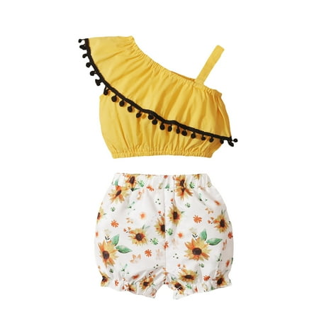 Mikrdoo Baby Girls Clothes Summer 18 Months Infant Girls One Shoulder 24 Months Infant Girls Lotus Leaf Collar Tops Floral Shorts 2Pcs Outfits Yellow
Mikrdoo Baby Girls Clothes Summer 18 Months Infant Girls One Shoulder 24 Months Infant Girls Lotus Leaf Collar Tops Floral Shorts 2Pcs Outfits Yellow