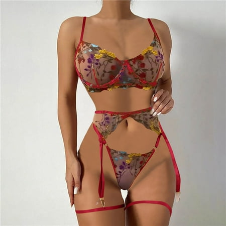 Ykohkofe Women Sexy Lace Floral Color Matching With Steel Ring Bra Briefs Sexy Lingerie Set With 1pair Leg Ring Lingerie
Ykohkofe Women Sexy Lace Floral Color Matching With Steel Ring Bra Briefs Sexy Lingerie Set With 1pair Leg Ring Lingerie