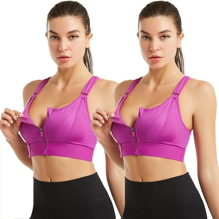 Elbourn 2Pack Sports Bra for Women Hight Support Front Zipper Closure Yoga Workout Bra with Removable Cups (Purple-L)
Elbourn 2Pack Sports Bra for Women Hight Support Front Zipper Closure Yoga Workout Bra with Removable Cups (Purple-L)