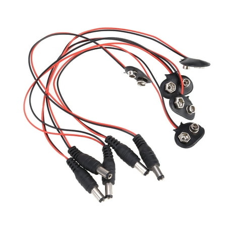 5 Pcs 9 V Battery Connector Cable Clip with 5.5 x 2.1 mm Male DC Power Plug T Type Compatible for
5 Pcs 9 V Battery Connector Cable Clip with 5.5 x 2.1 mm Male DC Power Plug T Type Compatible for