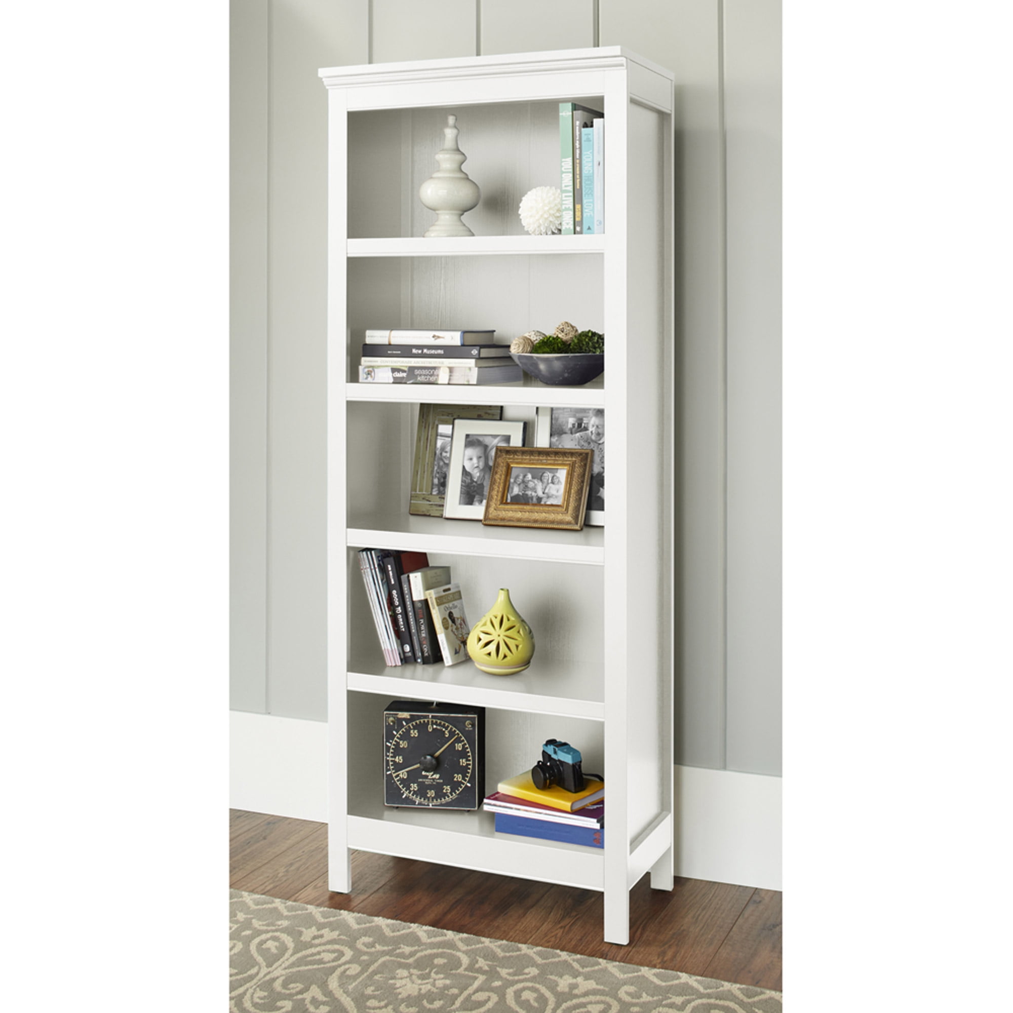 Creatice White 2 Shelf Bookcase for Large Space