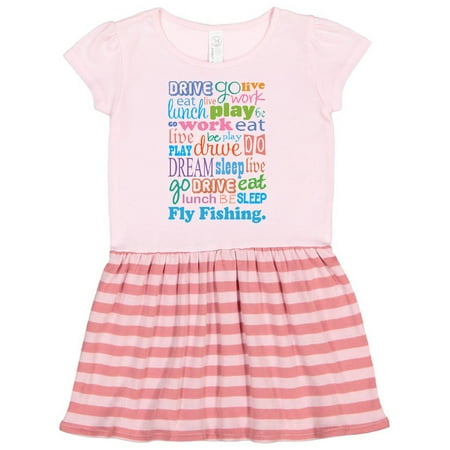 Inktastic Live Dream Fly Fishing Gift Toddler Girl Dress
