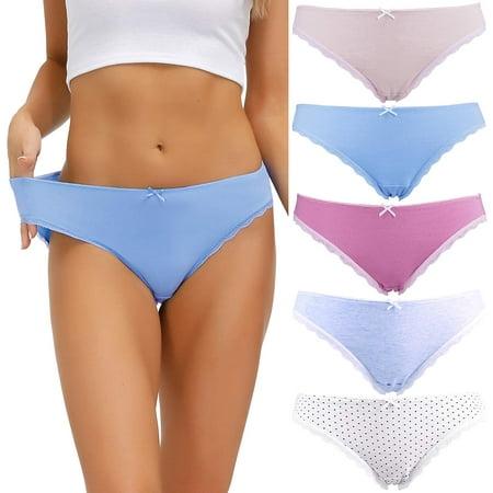 Charmo Women s Cotton Underwear Soft Stretch Hipster Panties Packs of 5