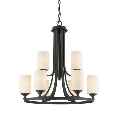 Chandeliers 9 Light With Bronze Finish Steel Medium Base Bulb 26 inch 900 Watts