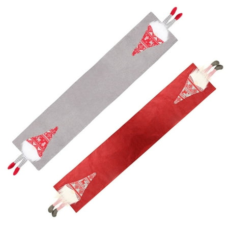 Table Runner for Christmas Premium Fabric Table Runner for Christmas Decoration Gray