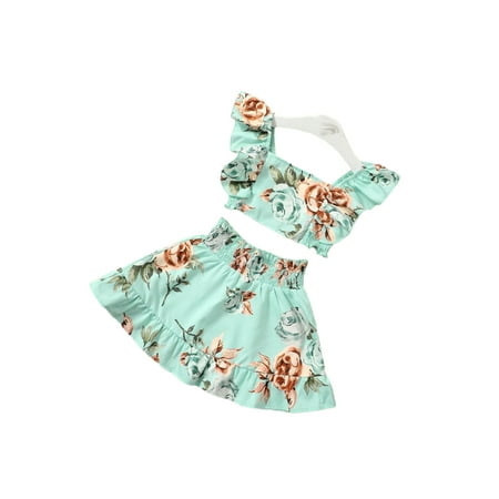 Boho Floral Square Neck Sleeveless Green Toddler Girls Two-piece Outfits (Girl s)
Boho Floral Square Neck Sleeveless Green Toddler Girls Two-piece Outfits (Girl s)