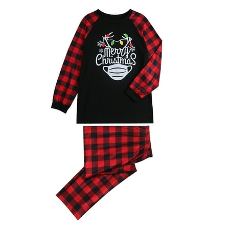 Merry Christmas Matching Family Pajamas Sets PJs Holiday Home Xmas Family Sleepwear
