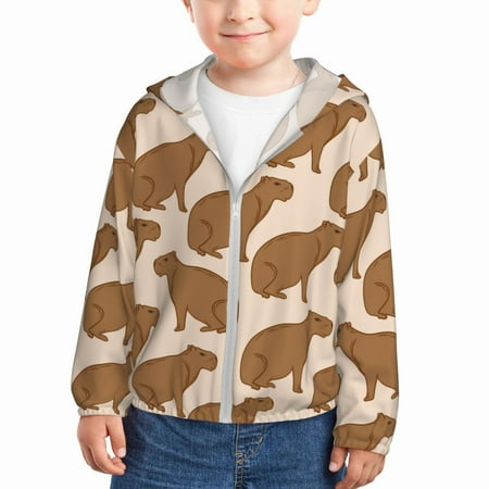 Sun Hoodie for Kids Brown Capybara Long Sleeve Swim Fishing Shirts Sun Protection Zip Up Jacket Clothing Athletic Hoodie
Sun Hoodie for Kids Brown Capybara Long Sleeve Swim Fishing Shirts Sun Protection Zip Up Jacket Clothing Athletic Hoodie