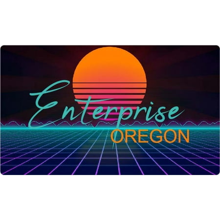 Enterprise Oregon 4 X 2.25-Inch Fridge Magnet Retro Neon Design