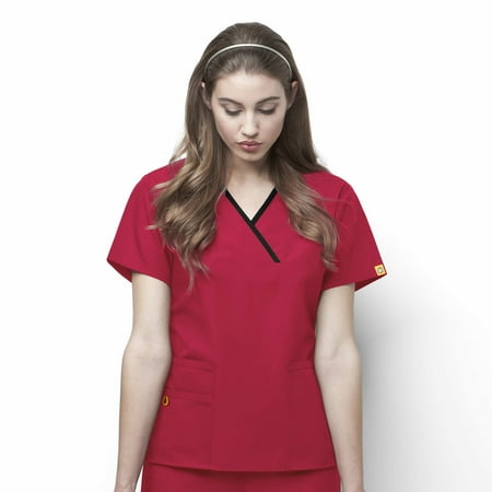 WonderWink Origins 6026-Charlie-Women s Y-Neck Fashion Scrub Top