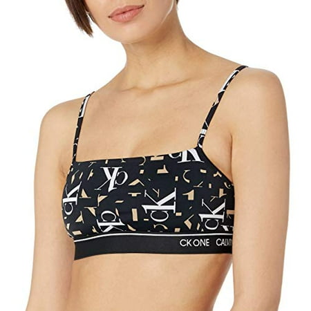 Calvin Klein Women s Ck One Micro Unlined Bralette Intersection Logo Print S