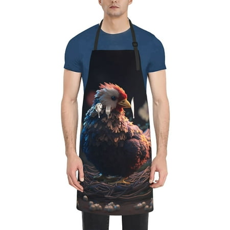 Adobk Aprons Adjustable Bib Aprons with 2 Pockets Cooking Kitchen Chef Apron for Women and Men-Men-White Purple Flower Chicken
Adobk Aprons Adjustable Bib Aprons with 2 Pockets Cooking Kitchen Chef Apron for Women and Men-Men-White Purple Flower Chicken