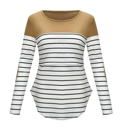 asdoklhq Maternity Clothes for Women Clearance Women Long Sleeve Striped Nursing Tops T-shirt For Breastfeeding
asdoklhq Maternity Clothes for Women Clearance Women Long Sleeve Striped Nursing Tops T-shirt For Breastfeeding