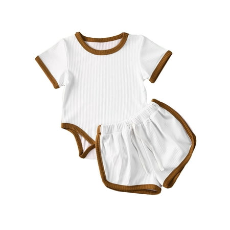 2PCS Newborn Baby Girl Boy Clothes Short Sleeve Tops Romper+Shorts Pants Outfit Summer Baby Clothing Set
2PCS Newborn Baby Girl Boy Clothes Short Sleeve Tops Romper+Shorts Pants Outfit Summer Baby Clothing Set