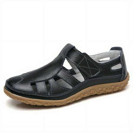 Women s Retro Flat Sandals - Closed Toe Easy Hook & Loop Non-Slip Sole Perfect for Casual Outings & Outdoor Fun in Solid Colors
Women s Retro Flat Sandals - Closed Toe Easy Hook & Loop Non-Slip Sole Perfect for Casual Outings & Outdoor Fun in Solid Colors