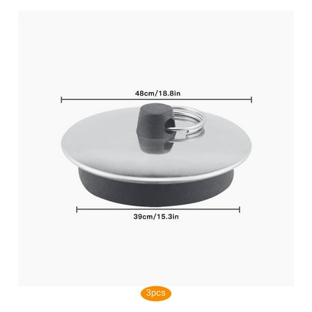 3PCS Kitchen Sink Drain Stopper Bathroom Basin Bathtub Metal Rubber Non-slip Stopper with Ring
3PCS Kitchen Sink Drain Stopper Bathroom Basin Bathtub Metal Rubber Non-slip Stopper with Ring