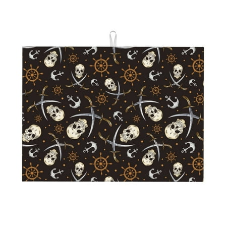 Dish Drying Mat Pirate Skulls Highly Absorbent Microfiber Drying Mat Kitchen Counter or Sink Drawer Liner 16x18 Kitchen Drying Mat Coffee Mat Kitchen Essentials
Dish Drying Mat Pirate Skulls Highly Absorbent Microfiber Drying Mat Kitchen Counter or Sink Drawer Liner 16x18 Kitchen Drying Mat Coffee Mat Kitchen Essentials