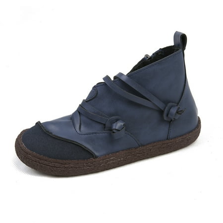 Womens Flat Ankle Boots Ladies Vintage Winter Casual Zipper Round Toe Shoes Party 38
Womens Flat Ankle Boots Ladies Vintage Winter Casual Zipper Round Toe Shoes Party 38