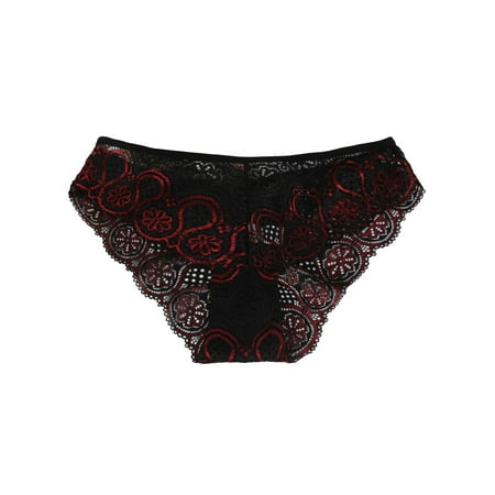 Colisha Women Lingerie Color Block Underwear Floral Panties Soft Mid Waist Bikini Briefs Black Red S
Colisha Women Lingerie Color Block Underwear Floral Panties Soft Mid Waist Bikini Briefs Black Red S
