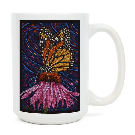 15 fl oz Ceramic Mug Monarch Butterfly Pink Flower Paper Mosaic Dishwasher & Microwave Safe
15 fl oz Ceramic Mug Monarch Butterfly Pink Flower Paper Mosaic Dishwasher & Microwave Safe
