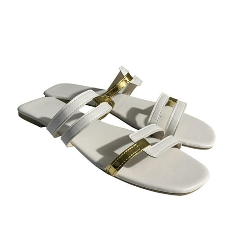 Kukoosong Sandals Women European and American Flat Heel Casual Comfortable Color Matching Sandals and Beach Shoes Flat Sandals for Women White 39
Kukoosong Sandals Women European and American Flat Heel Casual Comfortable Color Matching Sandals and Beach Shoes Flat Sandals for Women White 39
