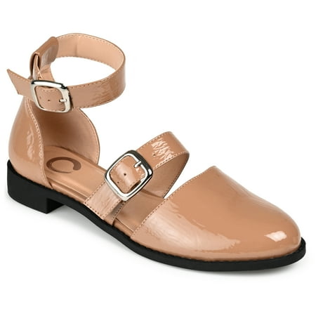 Journee Collection Womens Constance Buckle Round Toe Mary Jane Flats