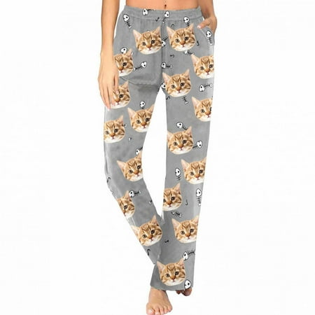 FITORON Womens Casual Pants- Relaxed Fit Slim-Leg Mid Waist Casual Animal Printed Comfy Pajama Pants Pants Gray
FITORON Womens Casual Pants- Relaxed Fit Slim-Leg Mid Waist Casual Animal Printed Comfy Pajama Pants Pants Gray