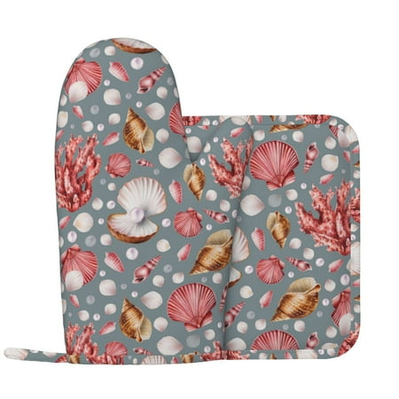Hot Pink Scalloped Coral Oven Mitts and Pot Holders Sets with 1 Non-Slip Left Silicone Oven Mitts and 1 Heatproof Insulated Hot Pads for Kitchen Use in Cooking Baking Grilling
Hot Pink Scalloped Coral Oven Mitts and Pot Holders Sets with 1 Non-Slip Left Silicone Oven Mitts and 1 Heatproof Insulated Hot Pads for Kitchen Use in Cooking Baking Grilling