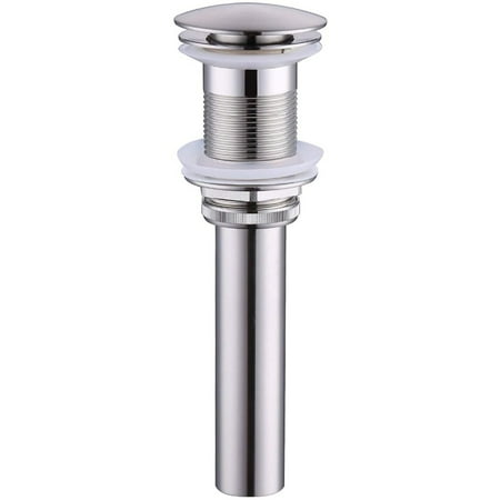 Sink Drain Without Overflow Bathroom Popup Drain Assembly Stopper Vessel Sink Brushed Brass Silver 
Sink Drain Without Overflow Bathroom Popup Drain Assembly Stopper Vessel Sink Brushed Brass Silver