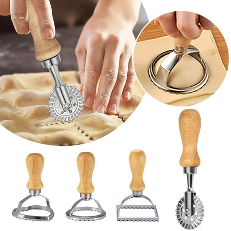 Kitchen Gadgets Moldset Set Handle Edge Wheel Of 4With Dumpling And With Wooden Fluted Roller Moulds Kitchen Accessories
Kitchen Gadgets Moldset Set Handle Edge Wheel Of 4With Dumpling And With Wooden Fluted Roller Moulds Kitchen Accessories