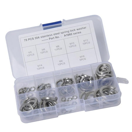 304 Stainless Steel Spring Washers. M5 M6 M8 M10 M12 M14