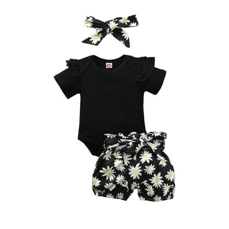 0-18 M Newborn Girls Clothes Outfits Set Short Sleeve Romper + Flower Shorts Headband Summer Outfit 3pcs/set 12-18 Months
0-18 M Newborn Girls Clothes Outfits Set Short Sleeve Romper + Flower Shorts Headband Summer Outfit 3pcs/set 12-18 Months