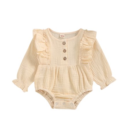 Kucnuzki Infant Girl Clothes 9 Months Infant Girl Fall-Winter Bodysuit 12 Months Infant Girl Long Sleeve Lotus Leaf Layer Solid Color Romper Bodysuit White
Kucnuzki Infant Girl Clothes 9 Months Infant Girl Fall-Winter Bodysuit 12 Months Infant Girl Long Sleeve Lotus Leaf Layer Solid Color Romper Bodysuit White