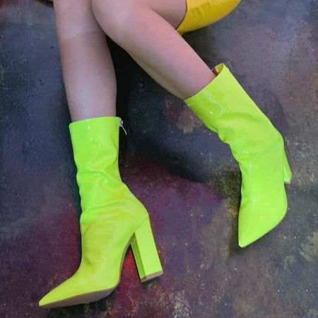 Juebong Christmas Deals Women s Sexy Candy Fluorescent Bright Leather Back Zip Chunky Heel Boots 6.5 Green
Juebong Christmas Deals Women s Sexy Candy Fluorescent Bright Leather Back Zip Chunky Heel Boots 6.5 Green