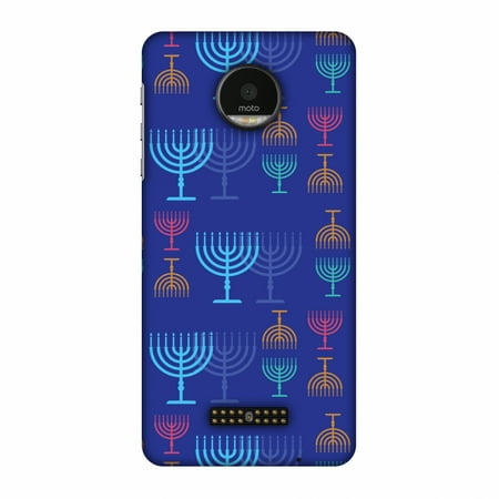 Motorola Moto Z Case, Premium Handcrafted Designer Hard Shell Snap On Case Printed Back Cover with Screen Cleaning Kit for Motorola Moto Z, Slim, Protective - Hanukkah Pattern 2