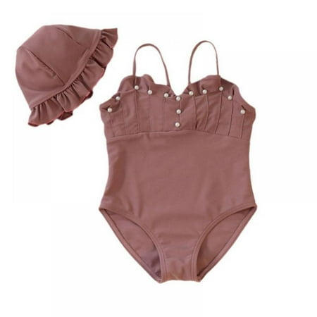 Baby Girls One Piece Swimsuit Cute Solid Toddler Kids Swimwear Beachwear Bathing Suit Summer Clothes with Hat
Baby Girls One Piece Swimsuit Cute Solid Toddler Kids Swimwear Beachwear Bathing Suit Summer Clothes with Hat