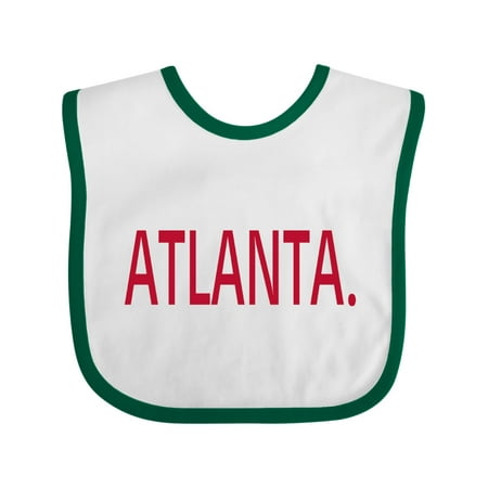 Inktastic Atlanta in Red Text Gift Baby Boy or Baby Girl Bib