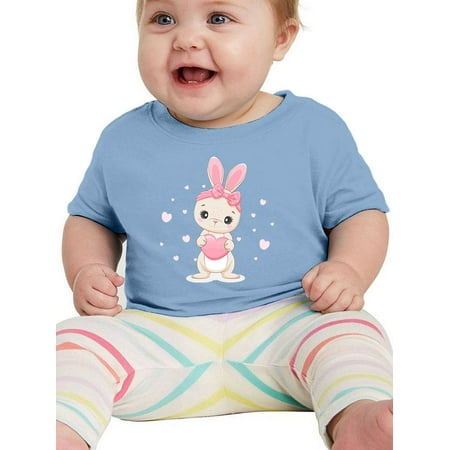 Cute Banny W Hearts T-Shirt Infant -Image by Shutterstock 6 Months