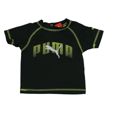 Pre-owned Puma Boys Black | Green T-Shirt size: 18 Months