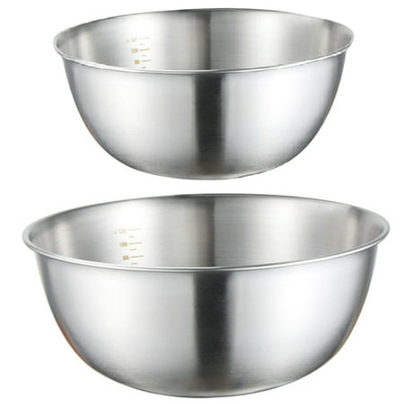 2PCS Stainless Steel Bowls Mixing Bowl with Scale Deep Mixing Egg Bowls Non Slip Kitchen Bowl for Baking Salad Cooking
2PCS Stainless Steel Bowls Mixing Bowl with Scale Deep Mixing Egg Bowls Non Slip Kitchen Bowl for Baking Salad Cooking