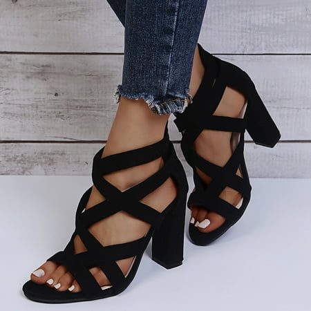 HIMIWAY Black Heels Large Size Women s Shoes New Large Size Ladies Zipper Thick with Sandals Black 38
HIMIWAY Black Heels Large Size Women s Shoes New Large Size Ladies Zipper Thick with Sandals Black 38