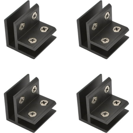 Glass Clamp 4Pcs Adjustable 90 Degrees Glass Clips Aluminum Alloy Glass Shelf Support Bracket Glass Holder Connector for 5-8mm Thick Glass Black
Glass Clamp 4Pcs Adjustable 90 Degrees Glass Clips Aluminum Alloy Glass Shelf Support Bracket Glass Holder Connector for 5-8mm Thick Glass Black